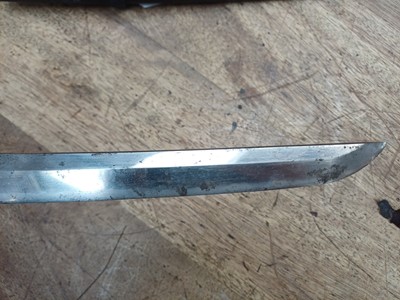 Lot 37 - A mounted Japanese wakizashi, Meiji period, signed Hisahiro