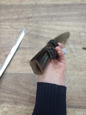 Lot 37 - A mounted Japanese wakizashi, Meiji period, signed Hisahiro