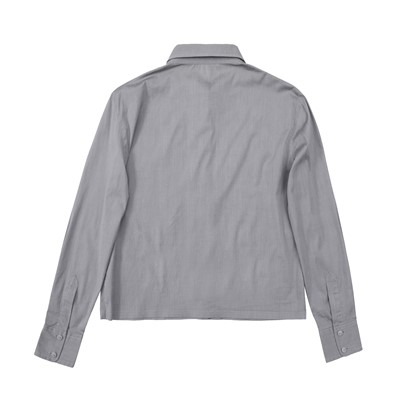 Lot 22 - Chanel Grey Poplin Long Sleeve Shirt