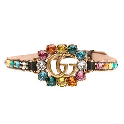 Lot 71 - Gucci Rainbow Crystal GG Marmont Choker