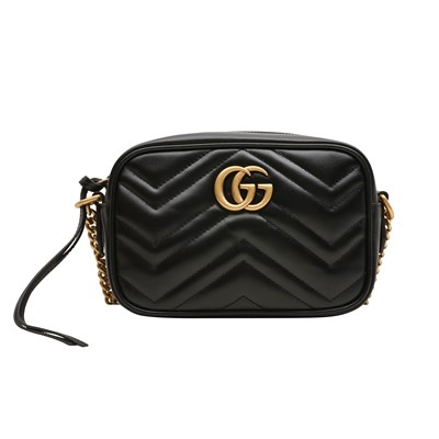 Lot 154 - Gucci Black GG Marmont Mini Camera Bag