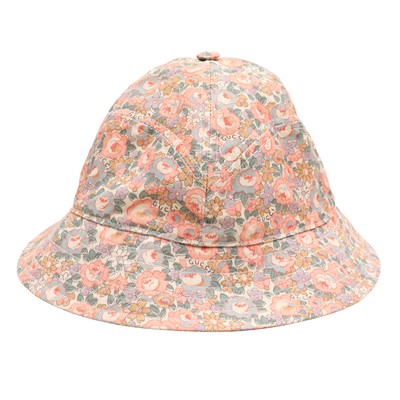 Lot 15 - Gucci Pink Floral Liberty Print Bucket Hat - Size S