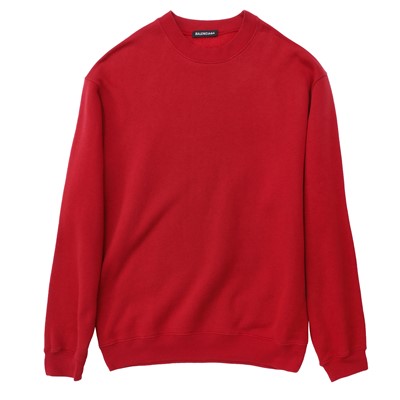 Lot 5 - Balenciaga Pomegrenate Molleton Logo Sweatshirt - Size XS