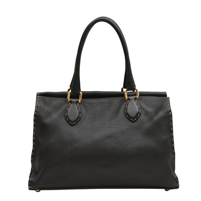 Lot 382 - Fendi Black Medium Selleria Bag