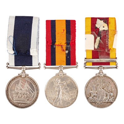 Lot 13 - Group, China War Medal (1900), Queen's South Africa Medal, and Long Service & Good Conduct Medal