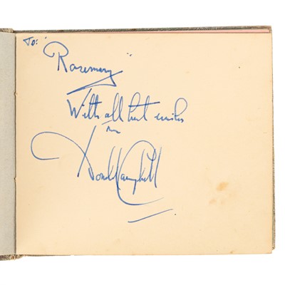 Lot 39 - Autograph Album.- Incl. Donald Campbell