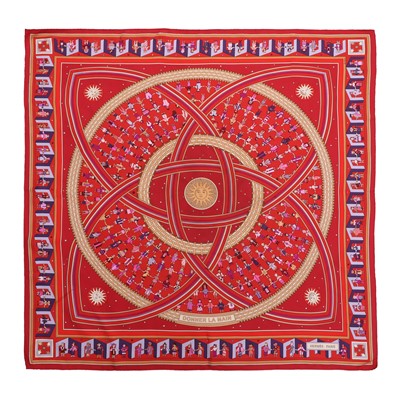 Lot 427 - Hermes 'Donner La Main' Silk Scarf