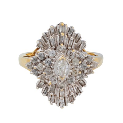 Lot 215 - A diamond cocktail ring