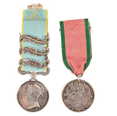 Lot 28 - Two, Crimea Medal, and Turkish Crimea Medal