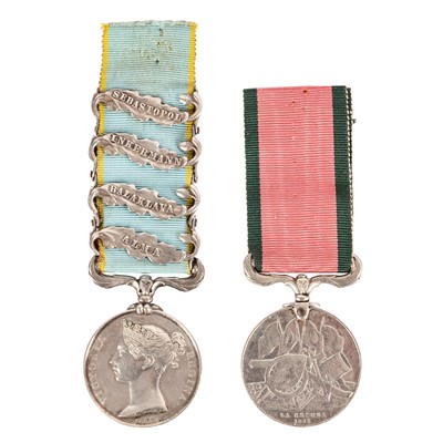 Lot 29 - Two, Crimea Medal, and Turkish Crimea Medal