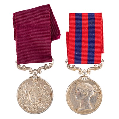 Lot 68 - Pair, India General Service Medal 1854-95 and Army Long Service & Good Conduct Medal