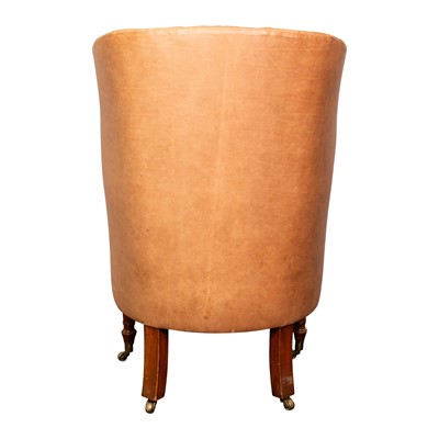 Lot 20 - A Victorian barrel back armchair