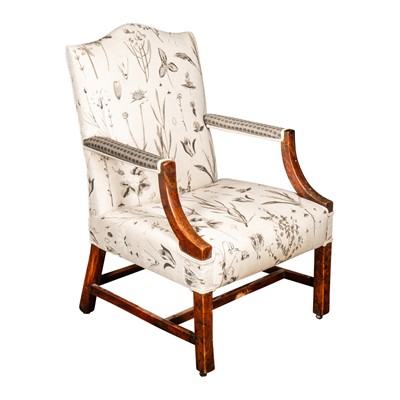 Lot 60 - A George III elm 'Gainsborough' armchair, circa 1760-80