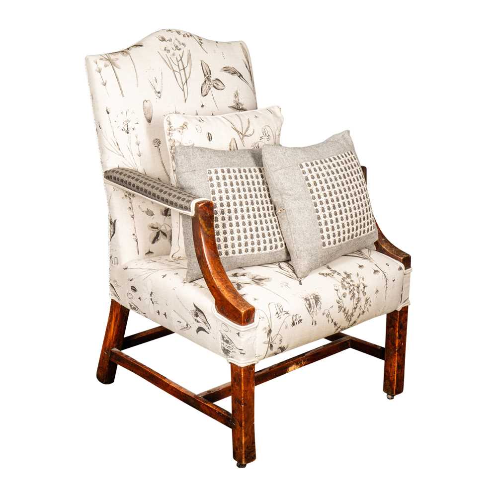 Lot 60 - A George III elm 'Gainsborough' armchair, circa 1760-80