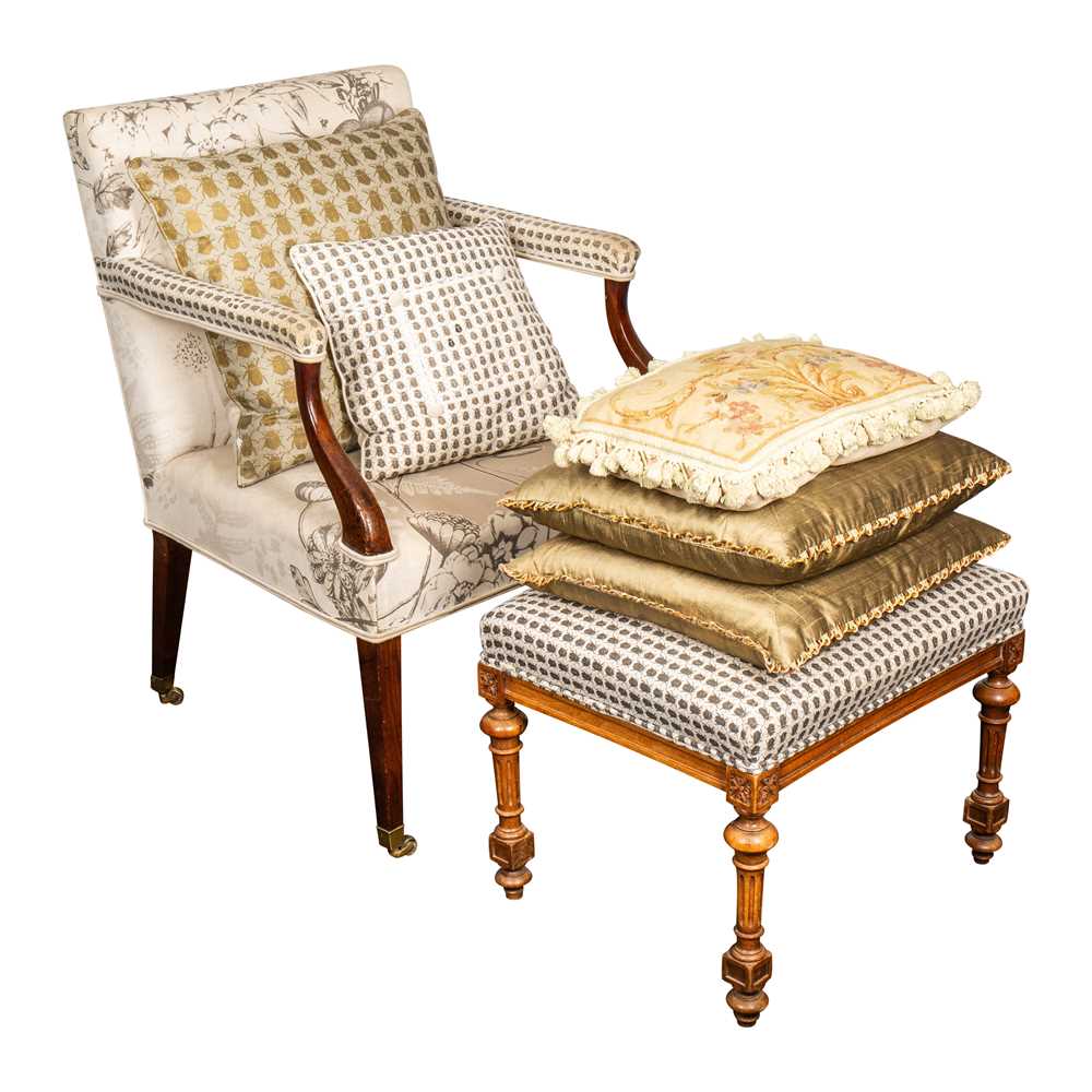 Lot 61 - A George III mahogany armchair, late 18th / early 19th century