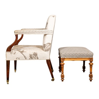 Lot 61 - A George III mahogany armchair, late 18th / early 19th century