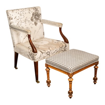 Lot 61 - A George III mahogany armchair, late 18th / early 19th century
