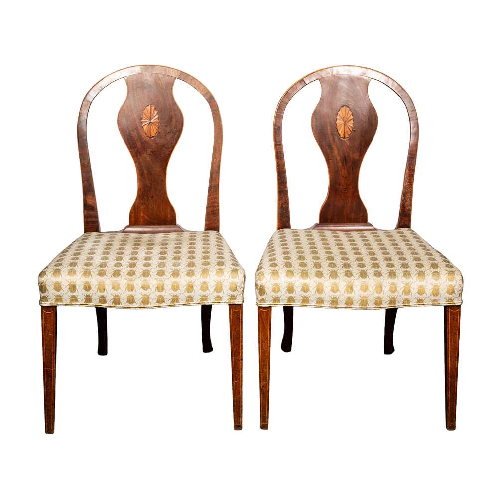 Lot 50 - A pair of mahogany dining chairs, 19th century