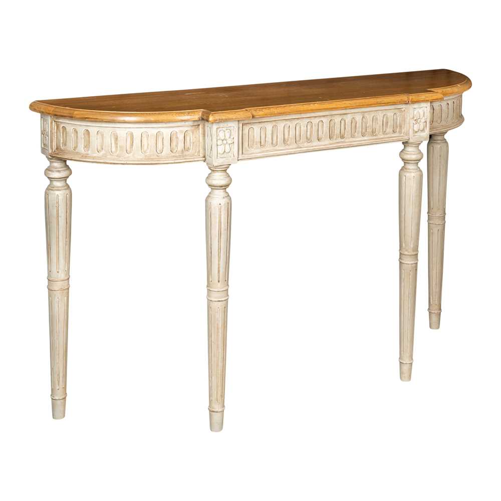 Lot 40 - A French country house oak console table, contemporary