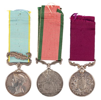 Lot 70 - Three, Crimea Medal, Turkish Crimea Medal, and Army Long Service & Good Conduct Medal