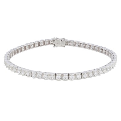 Lot 320 - A diamond line bracelet
