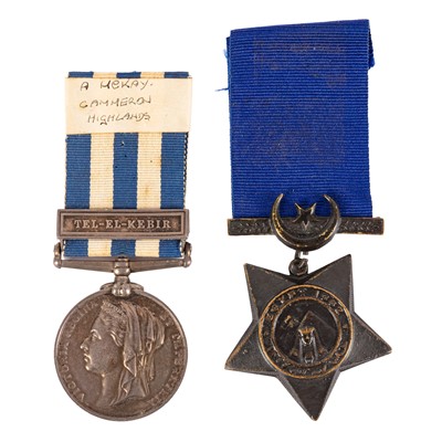 Lot 75 - Pair, Egypt Medal and Khedive's Star