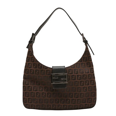 Lot 386 - Fendi Brown Zucchino Shoulder Bag