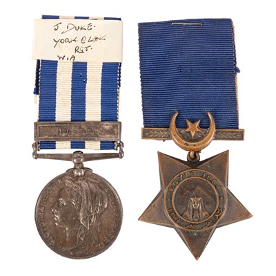 Lot 97 - Pair, Egypt Medal and Khedive's Star