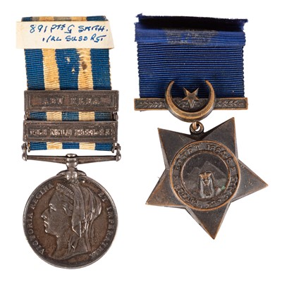 Lot 101 - Pair, Egypt Medal and Khedive's Star