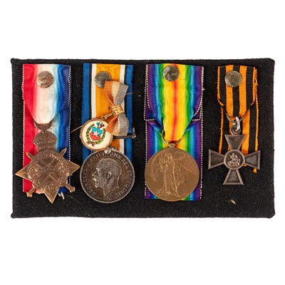 Lot 122 - Group, WWI Medal Trio and Russian Cross of St. George