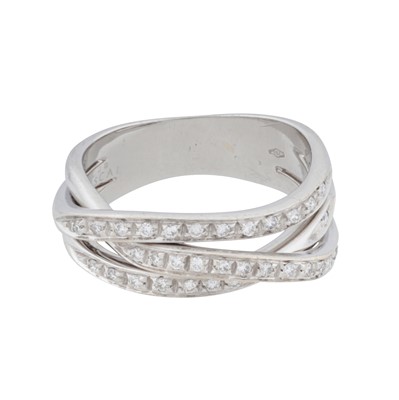 Lot 283 - Pascal | A diamond crossover ring