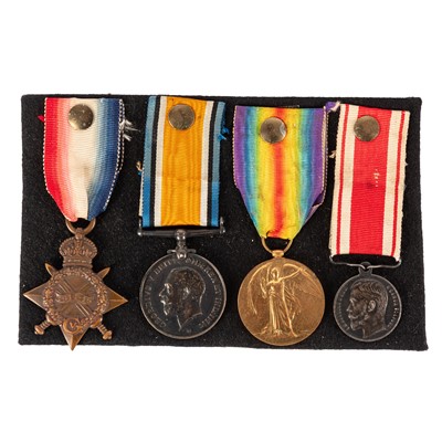 Lot 123 - Group, WWI Medal Trio and Russian Medal of Zeal