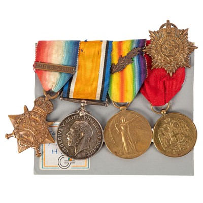 Lot 125 - Group, WWI Medal Trio and Serbian Medal of Zeal