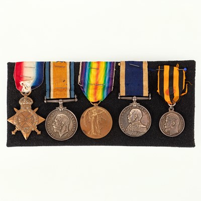 Lot 129 - Group, WWI Medal Trio, Long Service & Good Conduct Medal, and Russian Medal of St. George