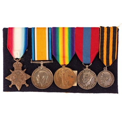 Lot 130 - Group, WWI Medal Trio, Imperial Service Medal, and Russian Medal of St. George