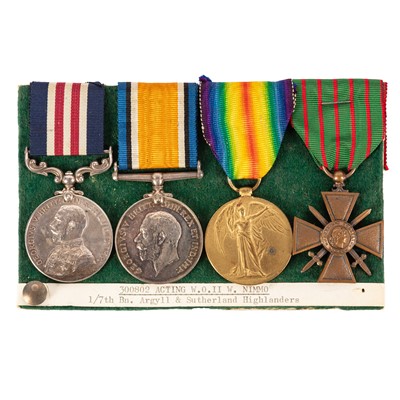 Lot 137 - Group, Military Medal, WWI Medal Pair, French Croix de Guerre