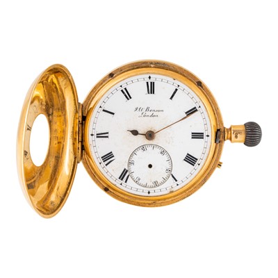 Lot 97 - J. W. Benson 'The Keyless Ludgate Watch' - Half-Hunter Pocket Watch