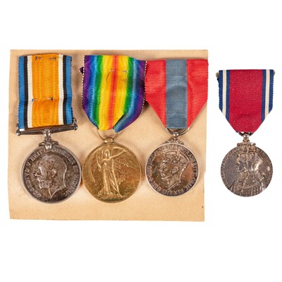 Lot 141 - Group, WWI Medal Pair, Imperial Service Medal and George V Silver Jubilee Medal