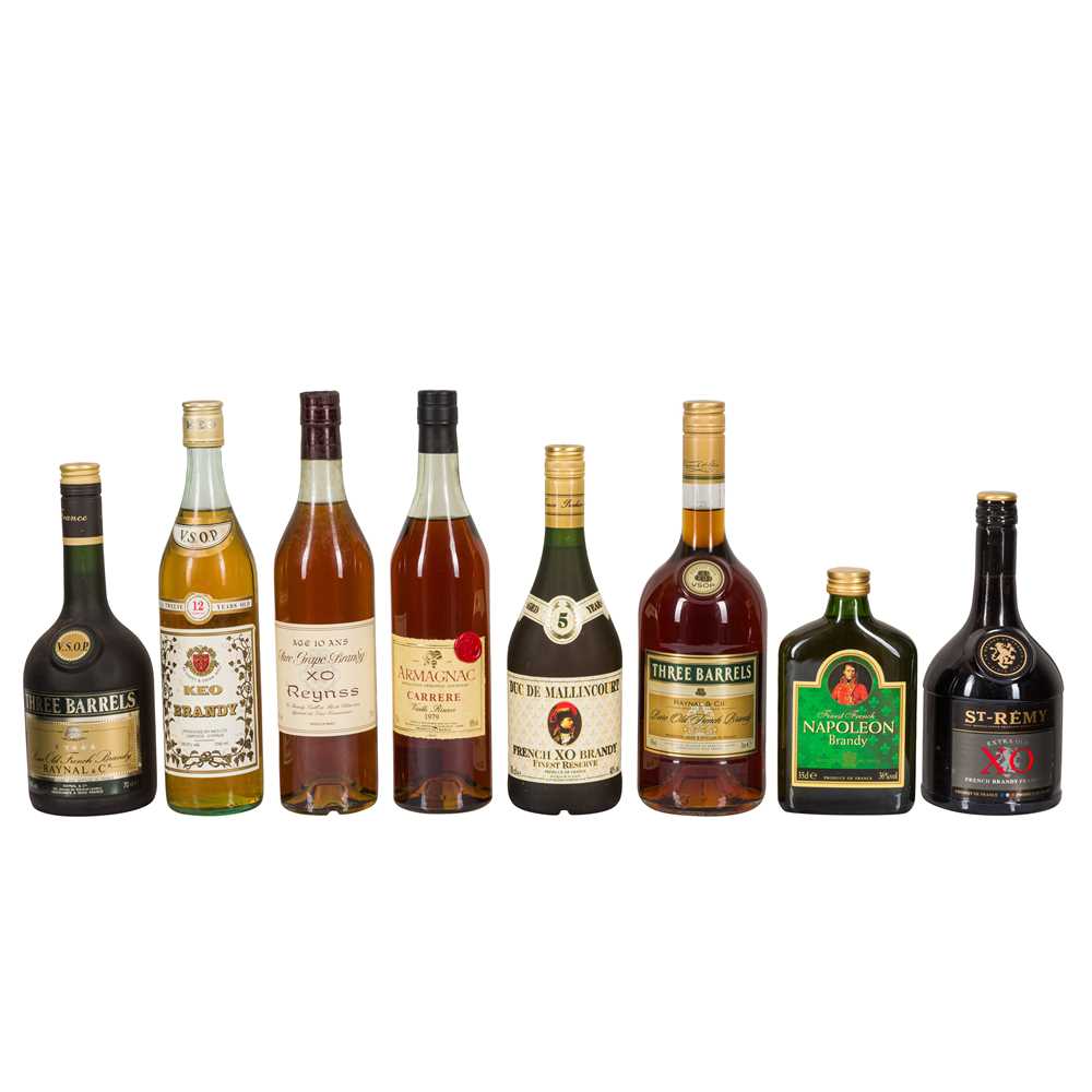 Lot 424 - Assorted Brandy - 8 bottles