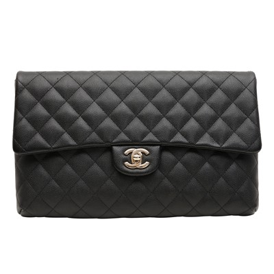 Lot 156 - Chanel Black Classic Flap Clutch