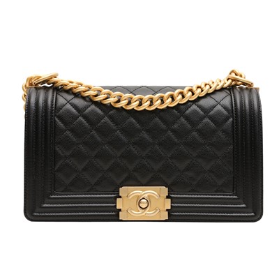 Lot 168 - Chanel Black Medium Quilted Boy Bag