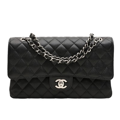 Lot 223 - Chanel Black Medium Classic Double Flap Bag
