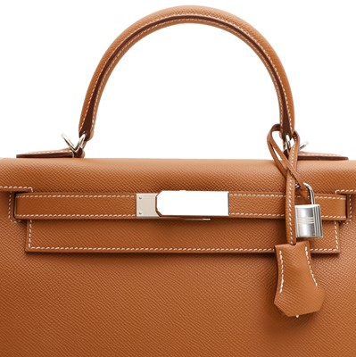 Lot 115 - Hermes Gold Epsom Kelly Sellier 28