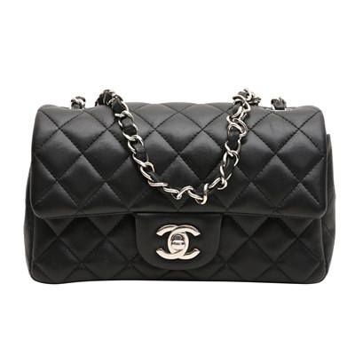 Lot 230 - Chanel Black Mini Crossbody Flap Bag