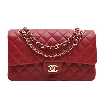 Lot 23 - Chanel Burgundy Medium Classic Double Flap Bag