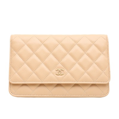 Lot 120 - Chanel Beige Classic Wallet On Chain