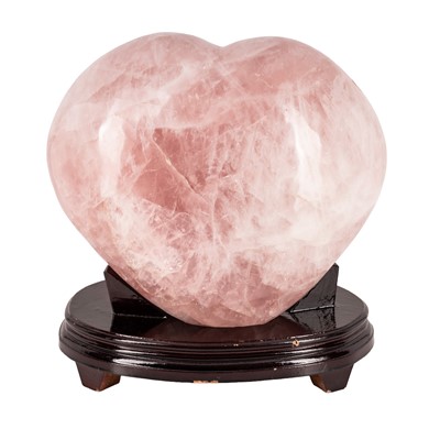 Lot 170 - A Large Rose Quartz Heart