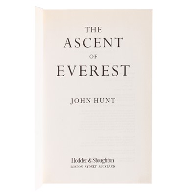 Lot 60 - Hunt (John) & Others Ascent of Everest, 40th Anniversary ed. 1993