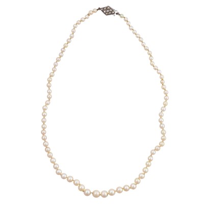 Lot 267 - A single strand pearl necklace