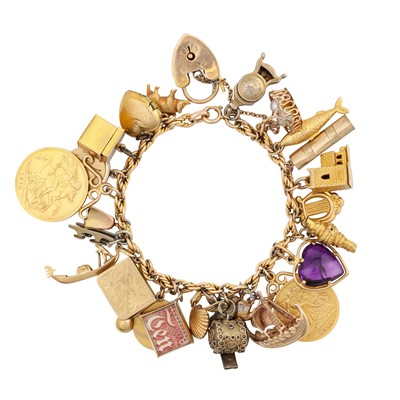 Lot 10 - A charm bracelet